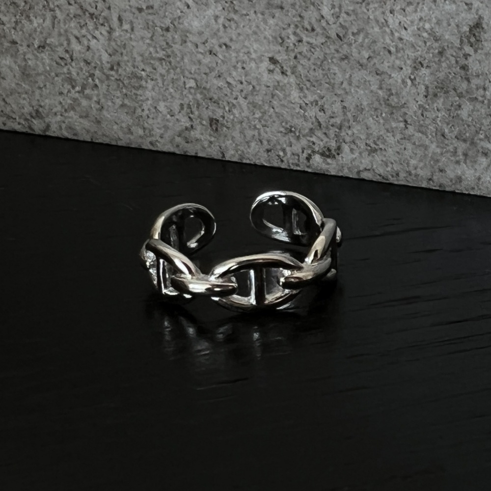 S925 sterling silver adjustable ring for women, vintage style