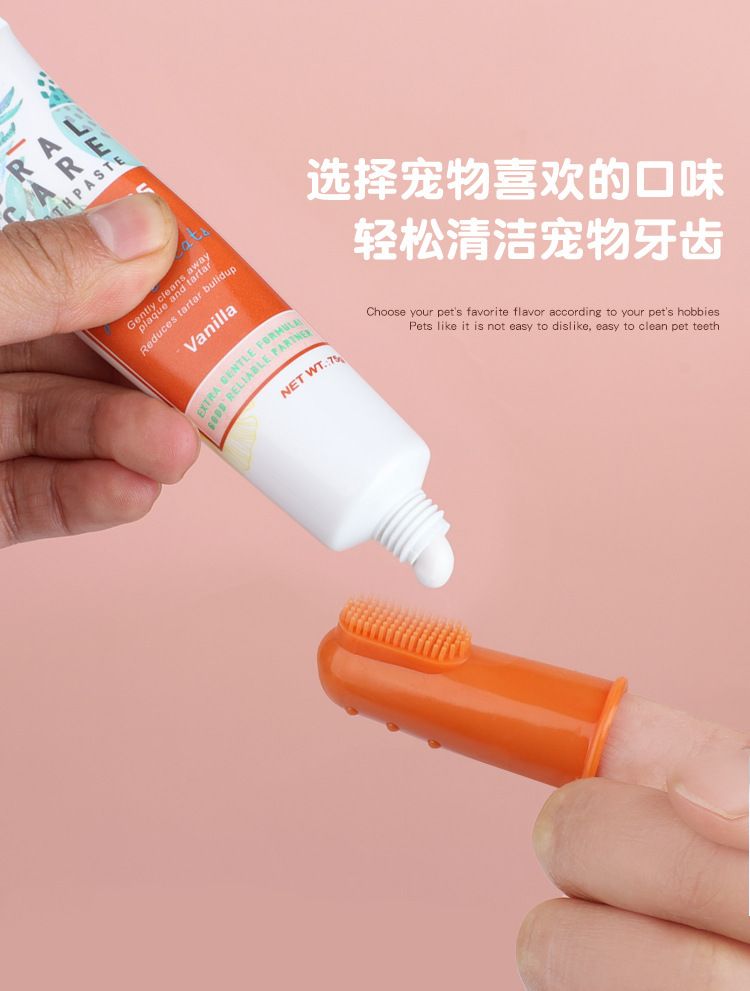 宠物牙刷牙膏套装狗猫洁牙牙刷套装猫咪狗狗口腔清洁宠物用品厂家
