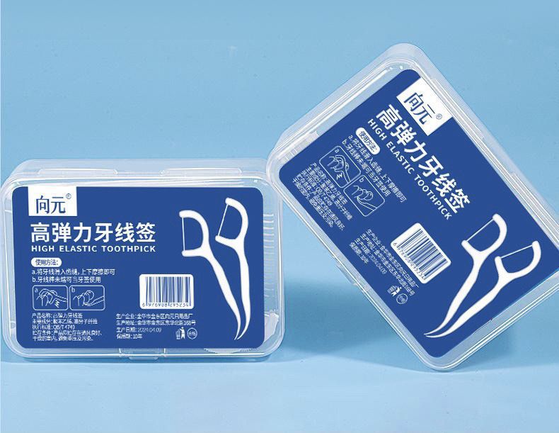 Ultra-thin dental floss sticks, family pack, safe cleaning
