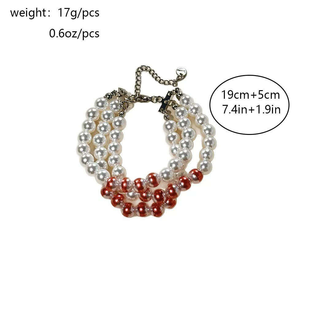 Perlenkette mit Tropfenblut-Design, Choker