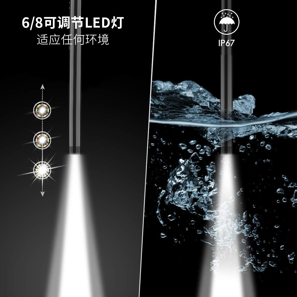 Endoscope 1080P, 4.3" screen, dual camera