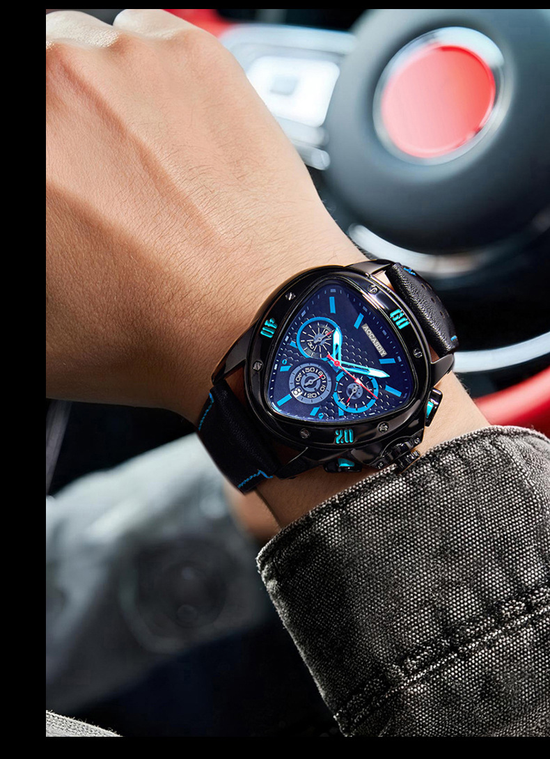 Men's Waterproof Quartz Watch Silicone Strap