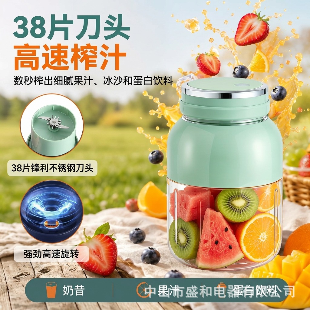 800ml wireless portable juicer, USB rechargeable