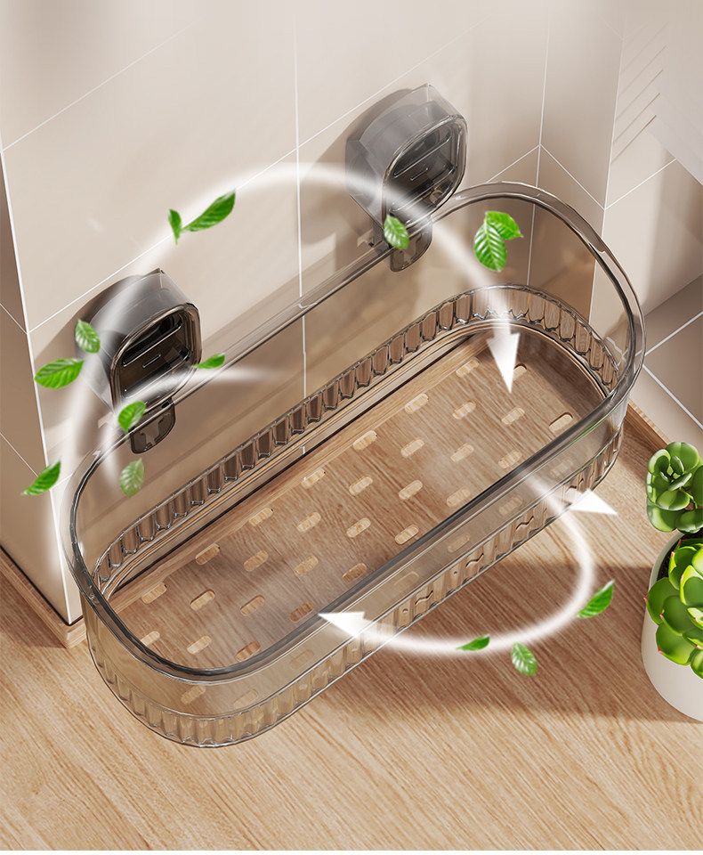 Kitchen wall storage rack, multifunctional, no-drill mounting