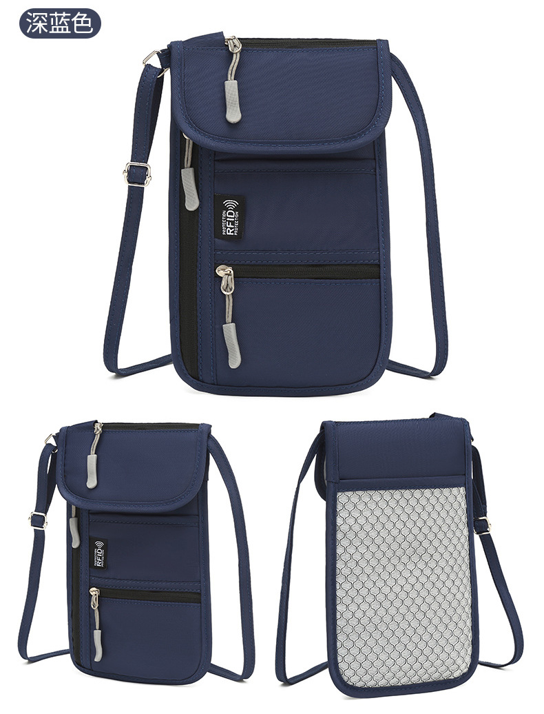 RFID-Blocking Document Bag with Passport Holder and Card Organizer