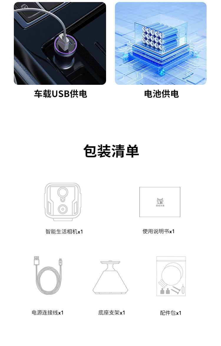 Dingdou 4G Home Camera Two-Way Audio HD Night Vision