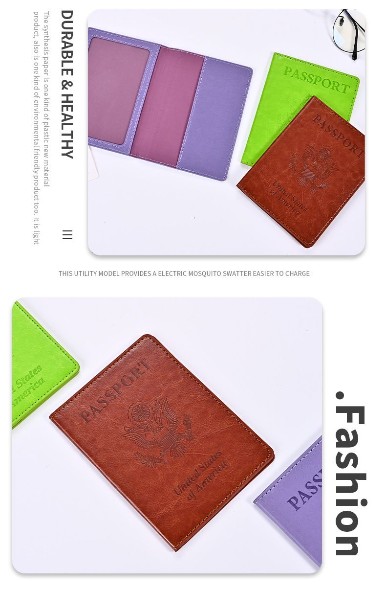 PU-Reisepasshülle multifunktionale Ledertasche