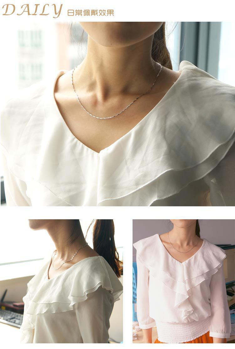 S925 sterling silver necklace, O-shaped box, snake bone chain