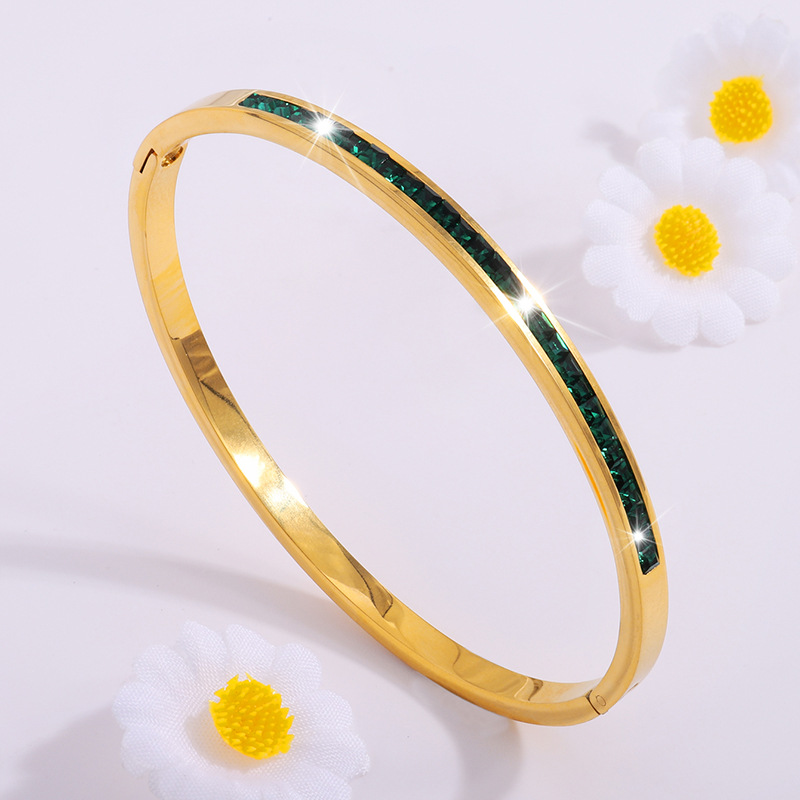 Titanstahl-Armband, vollständig mit Mikrodiamanten besetzt