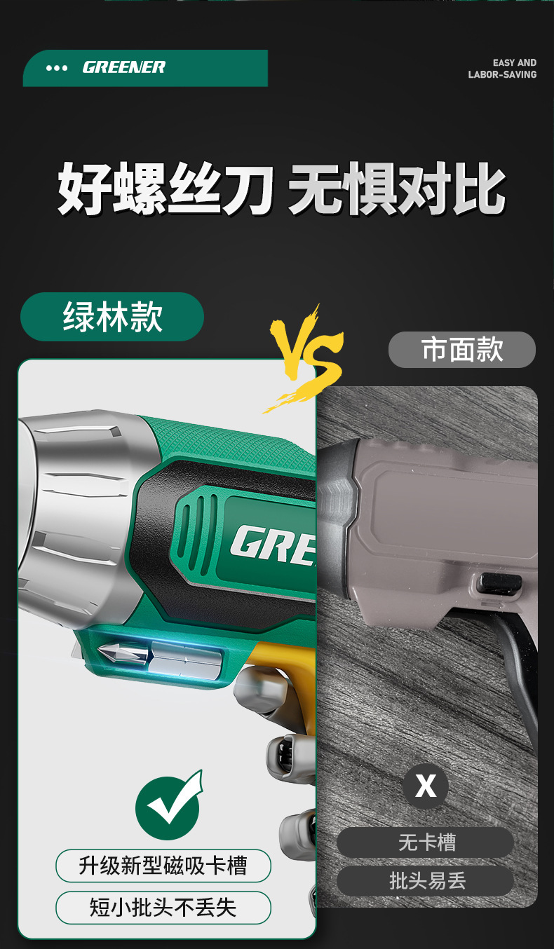 Electric rechargeable screwdriver, cordless mini lithium, multifunctional