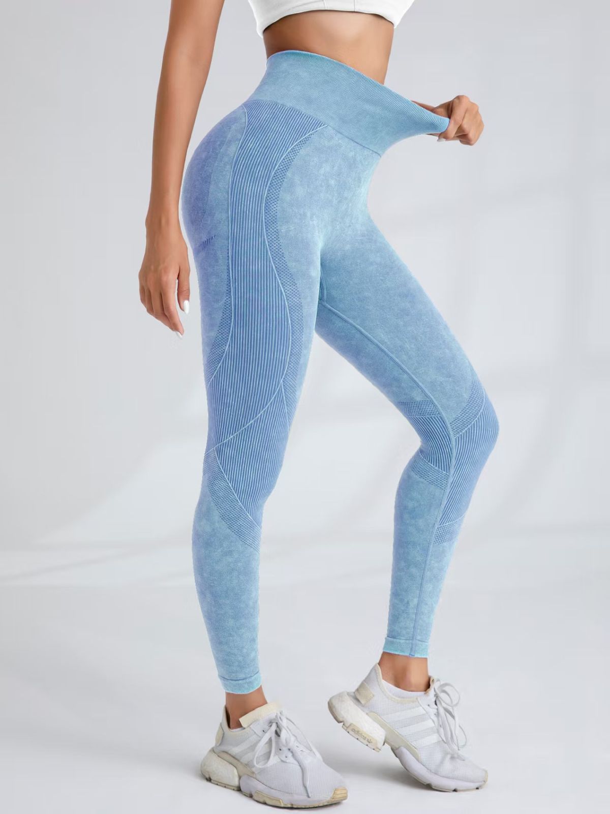 Dikişsiz yoga pantolonu kadın, kum yıkama, hızlı kuruyan, tırnak kaldırıcı