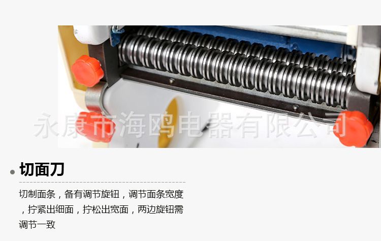 海鸥DHH-200A豪华型台式压面机 家用电动面条机家用不锈钢面棍