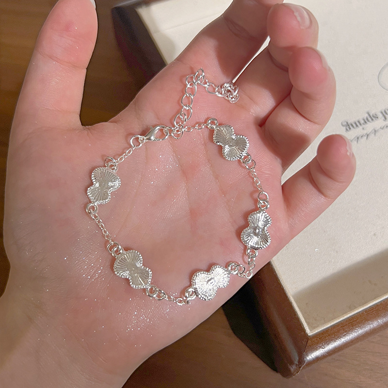 S925 sterling silver moonstone seven star bracelet elegant