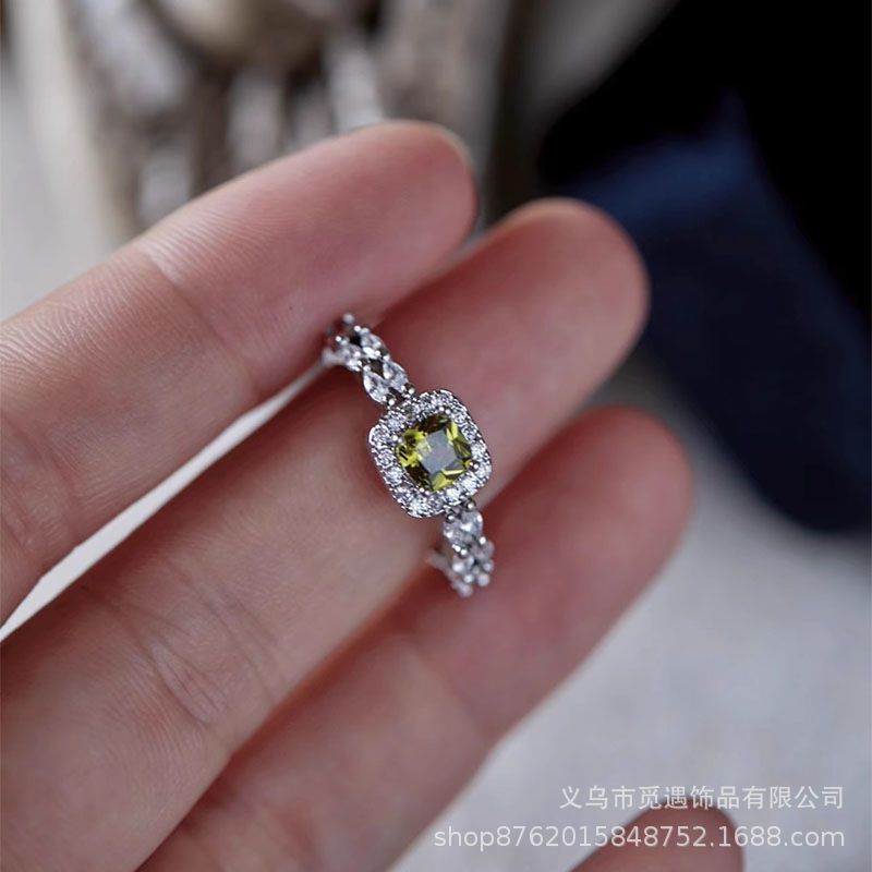 Vintage sparkle zircon open ring for women