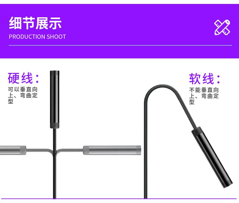 3-in-1 telefon endoskop, su geçirmez, foto ve video