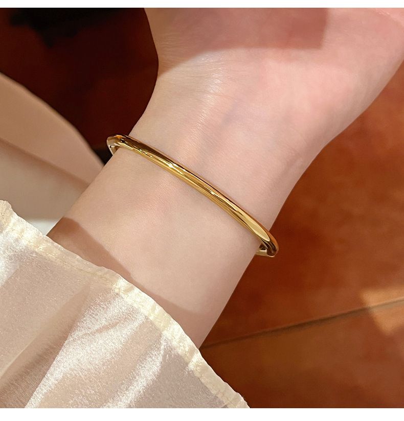 Titanium steel bracelet, silver, non-fading