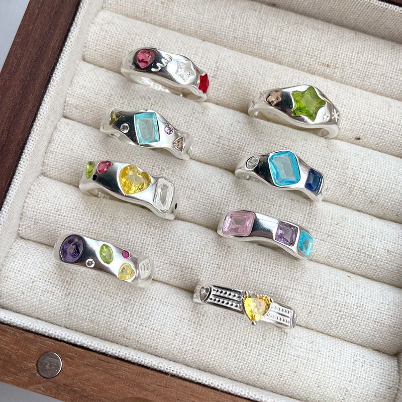 Lanzi 925 Silver Women's Ring Korean Design Adjustable