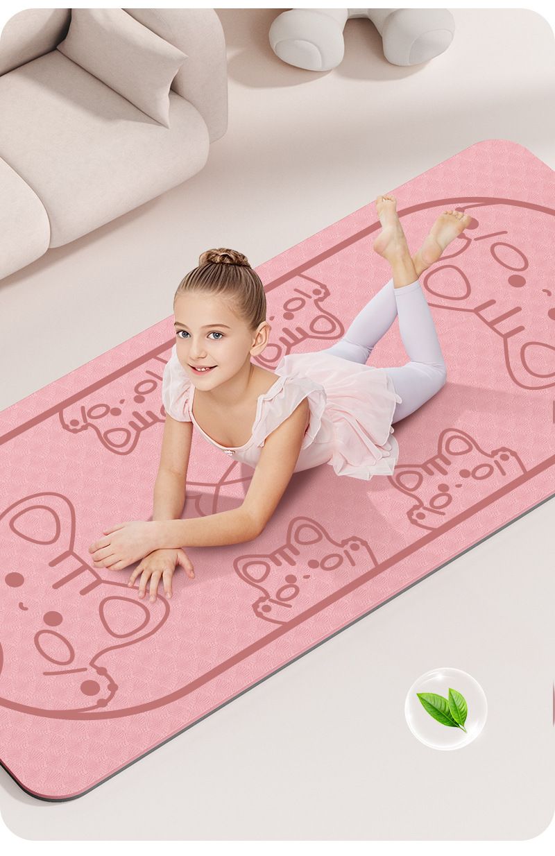 Children's yoga mat, extra wide and thick, silent shock absorption