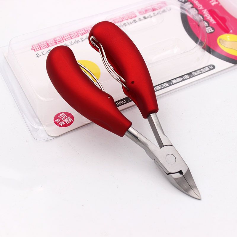 Stainless steel nail scissors and cuticle nipper set