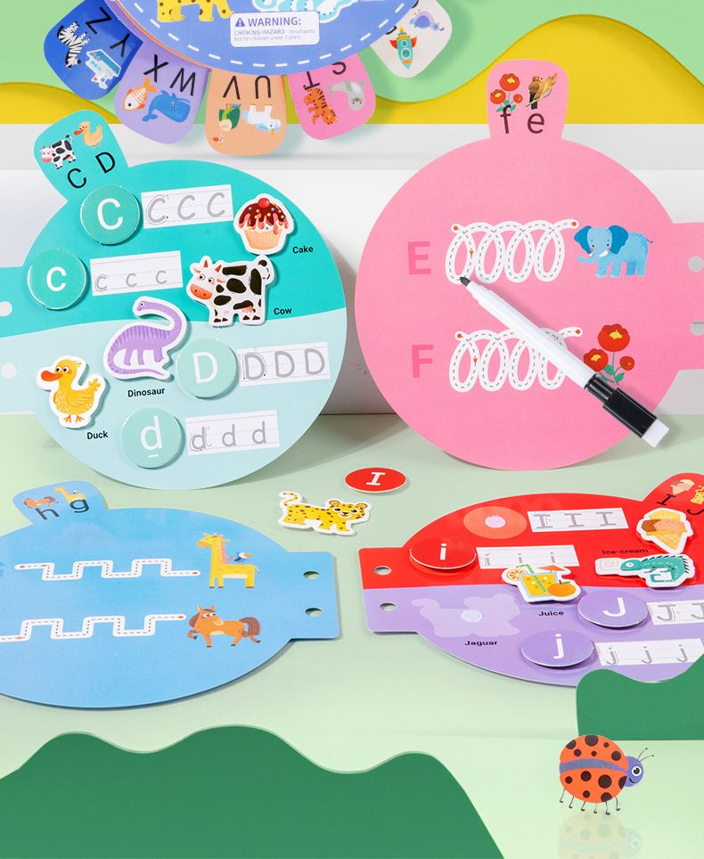 Stilles Buch mit Klettverschluss Alphabet für Kinder