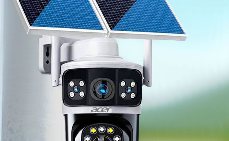 Solar-Überwachungskamera 360° Farbige Nachtsicht outdoor