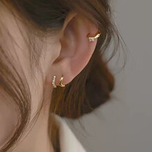 999 Silber-Ohrstecker mit Zirkonia, schlafgeeignet