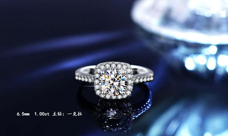 925er Silber Moissanit Schmuckset 3-teilig Ring Ohrstecker Halskette