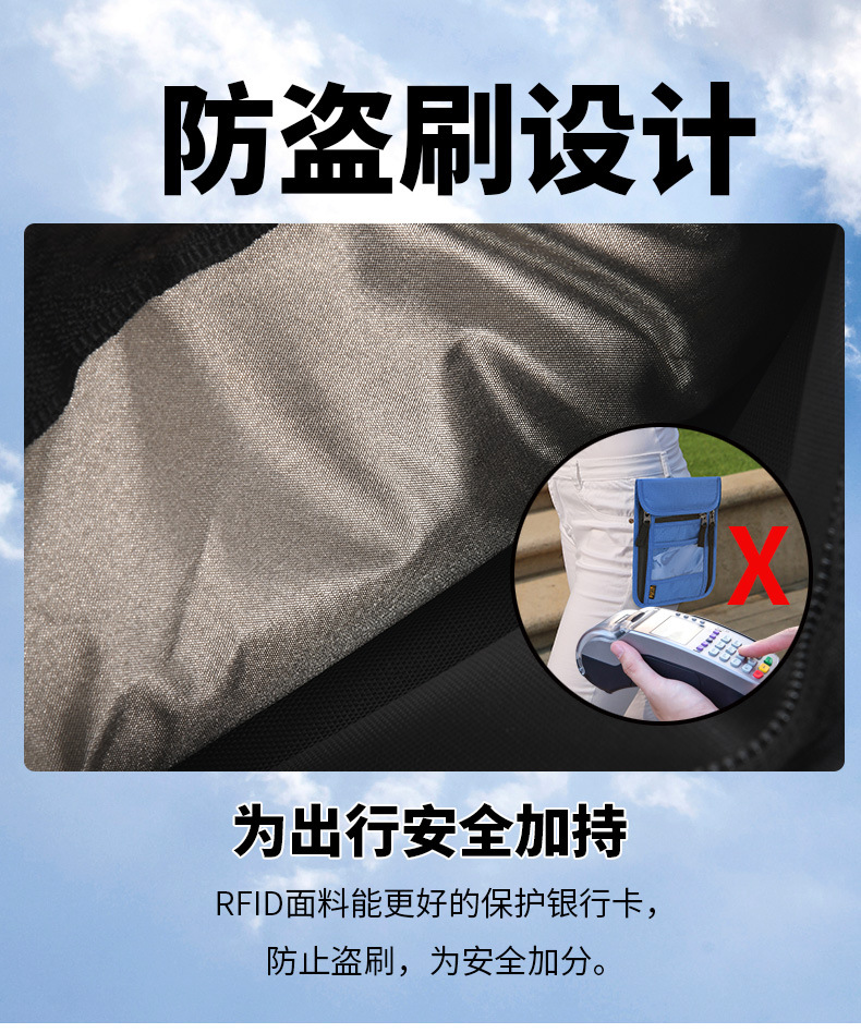 RFID protective card wallet with passport compartment