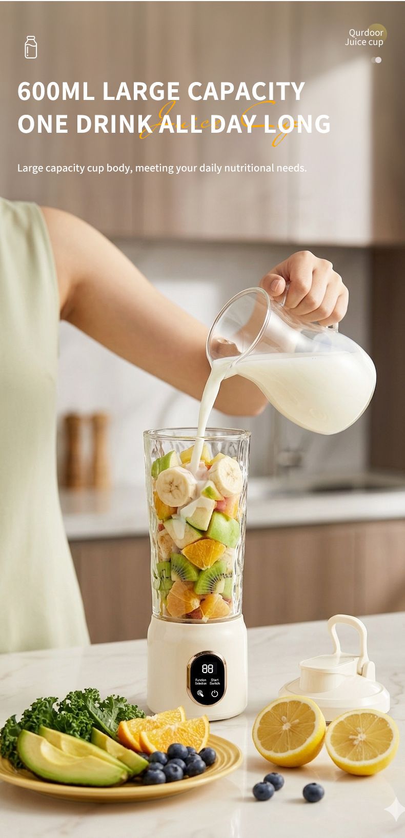 Digital juicer, USB rechargeable, portable