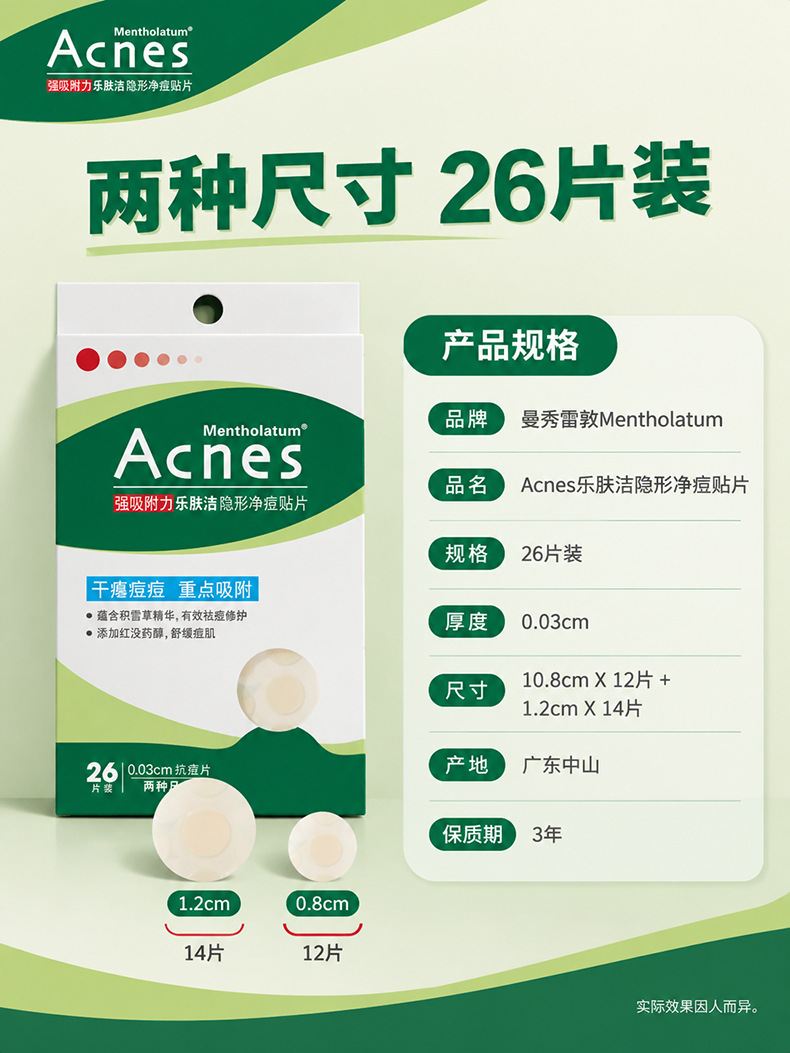 Mentholatum acne repair gel and invisible acne patches
