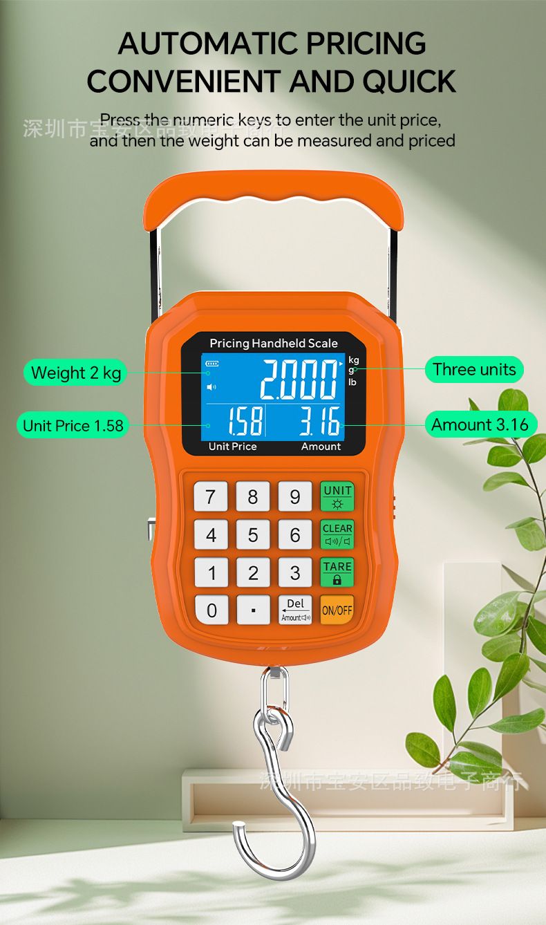 50kg portable electronic scale with voice counting, USB rechargeable