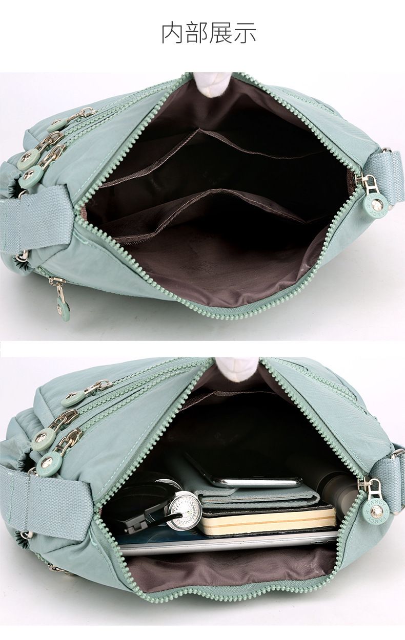 Umhängetasche aus Nylon, mehrschichtig, leicht