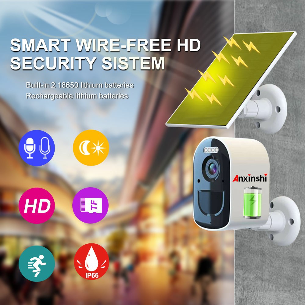 4MP wireless solar-powered outdoor camera kit