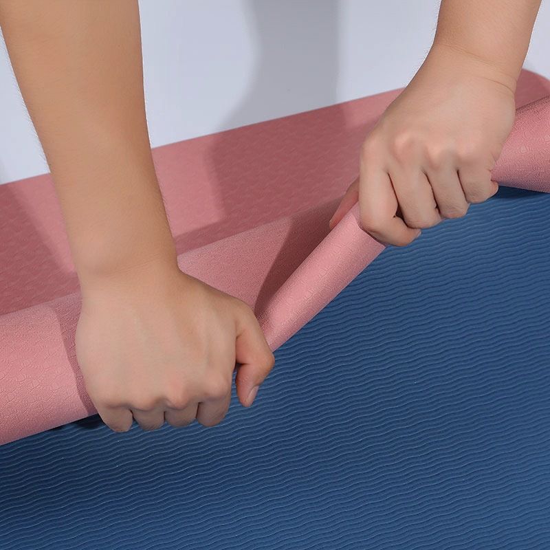 Yogamatte TPE, 183x80x0.8cm, verdickt, einfarbig, Anfänger