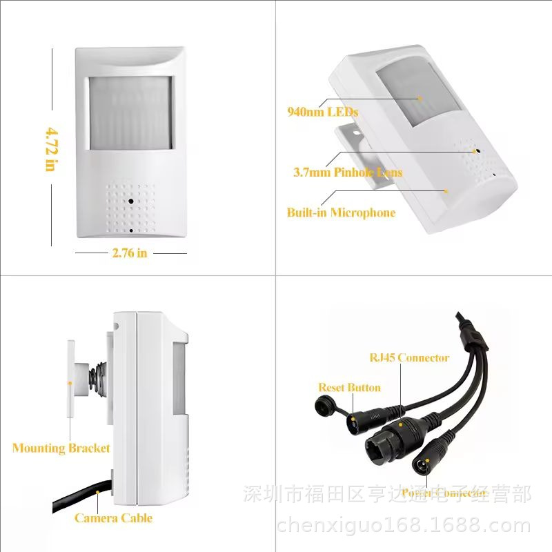 Wireless WiFi HD-Kamera 1080P Infrarot 5MP mit mobiler Fernüberwachung