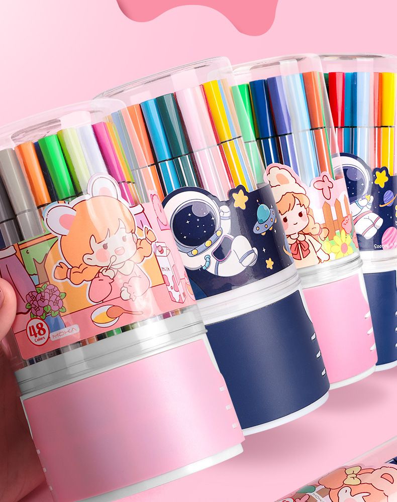 Aquarell-Stiftset, 12 und 48 Farben, waschbar