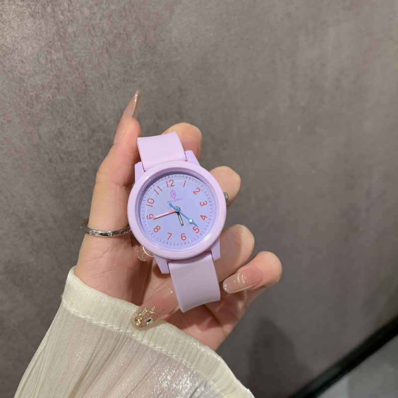 Dopamine quartz watch women silicone fresh style