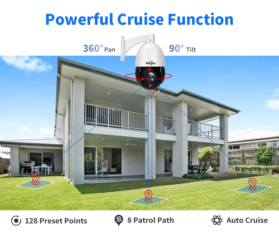 Hiseeu Camera, POE Wired 30x Zoom 5MP PTZ