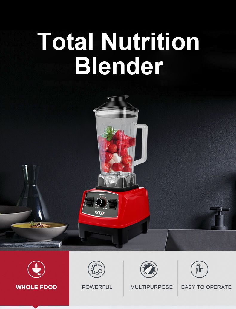 Ev tipi yüksek güçlü blender, buz ve meyve için