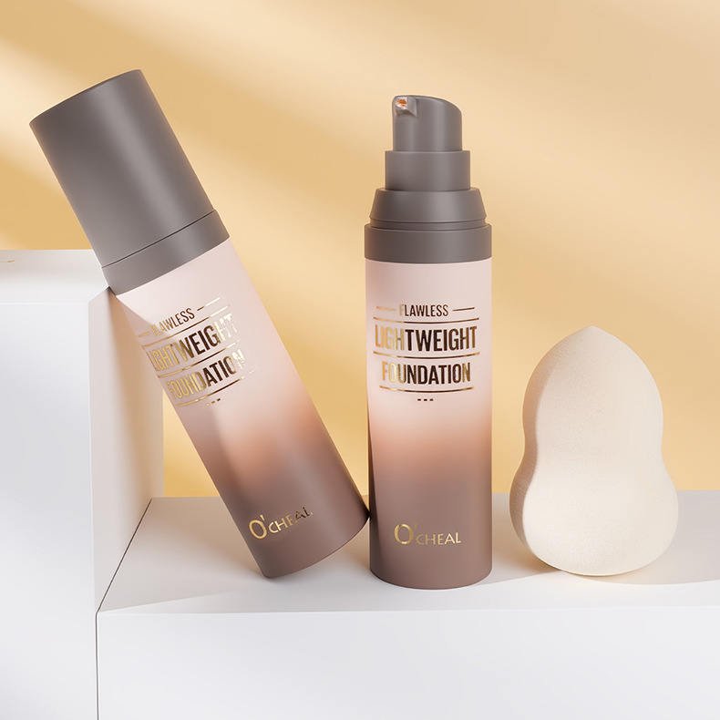 OCHEAL liquid foundation, natural flawless with sponge