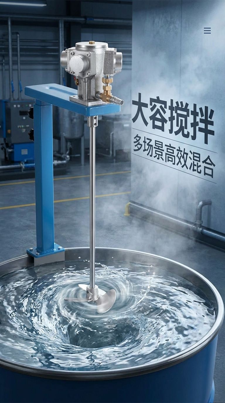 气动搅拌机工业升降油漆搅拌器小型吨桶分散油墨胶水液体涂料