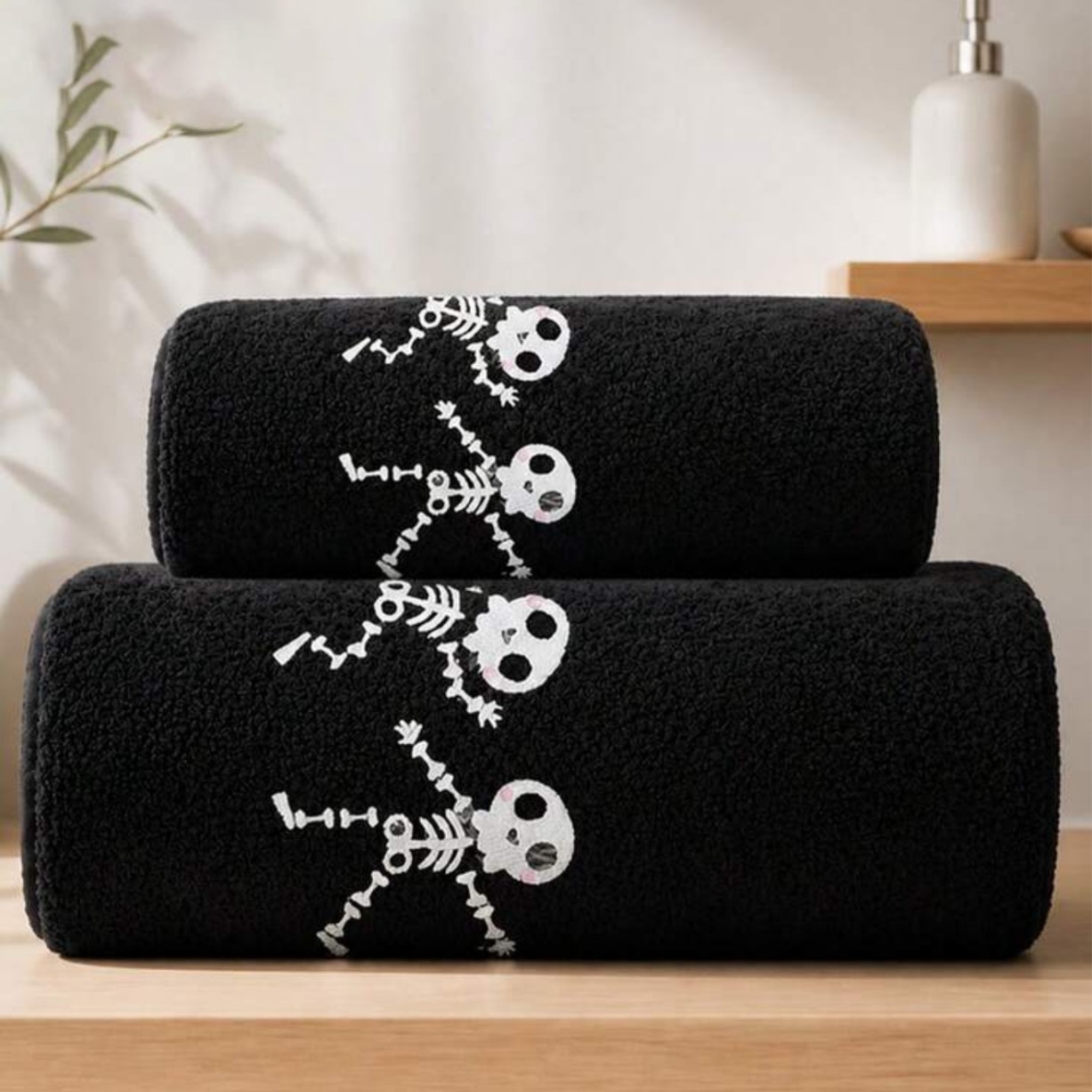 Coral fleece bath towel set, water-absorbent