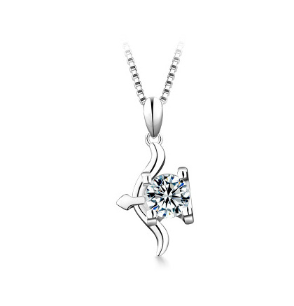 Burç Kolye, 925 Gümüş, 1 Karat Moissanite