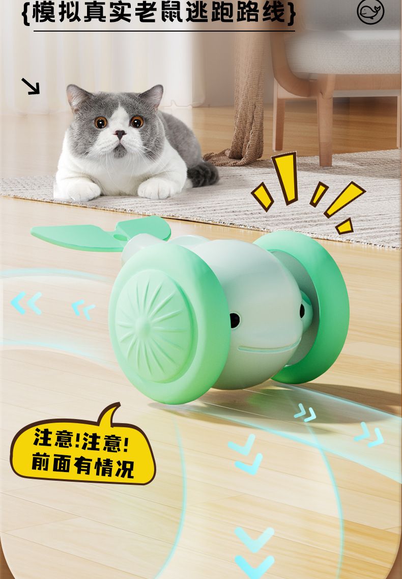 Cat Toy Whale Runner Car, Interactive Entertainment