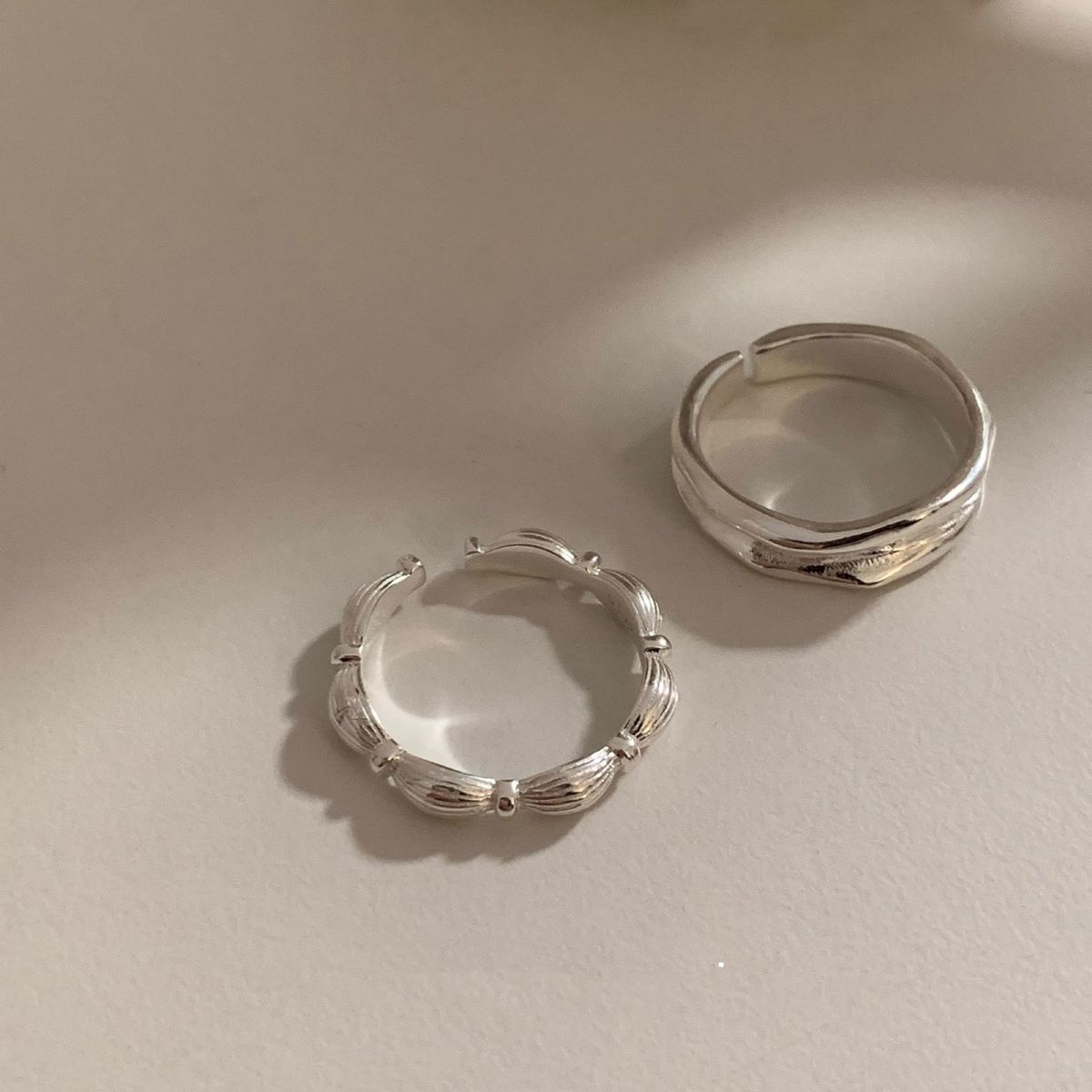Textured Snap Ring for Women, Adjustable, Color-Fast