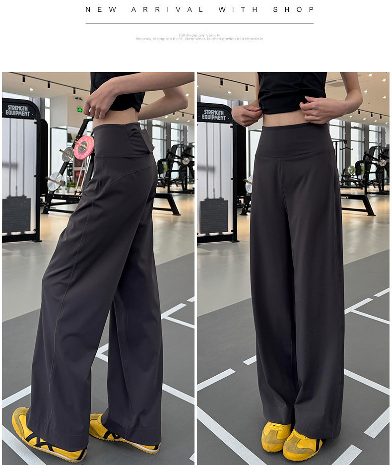 Gri hızlı kurulayan fitness pantolon, geniş bacak, yaz