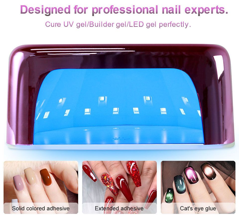96W UV nail dryer, smart wireless light therapy