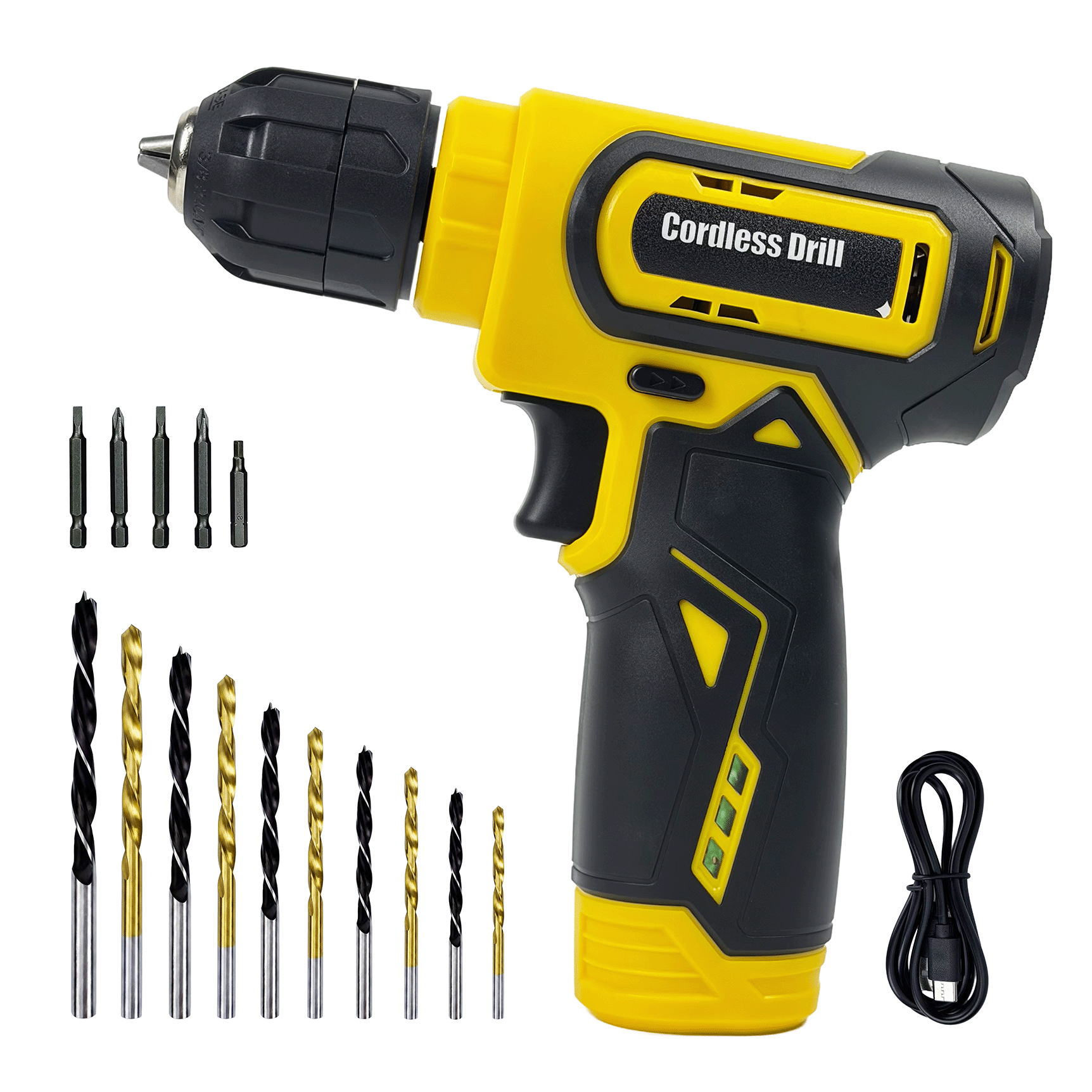 Electric drill 8V, cordless, screwdriver set
