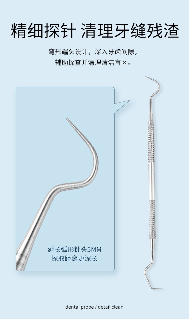 Dental tartar remover kit with mirror and scraper