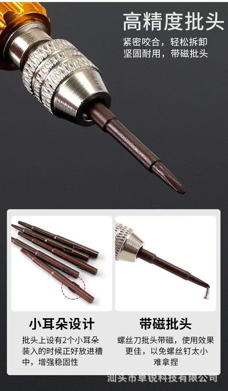 Screwdriver set for precision repairs